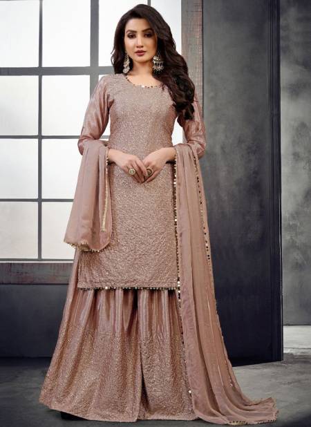 Brown Colour New Designer Fastival Wear Heavy Chiffon Suit Salwar Suit Collection 30065